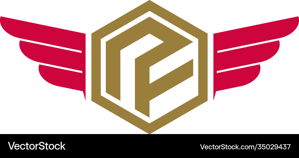 P initial logo design simple minimalist Vector Image