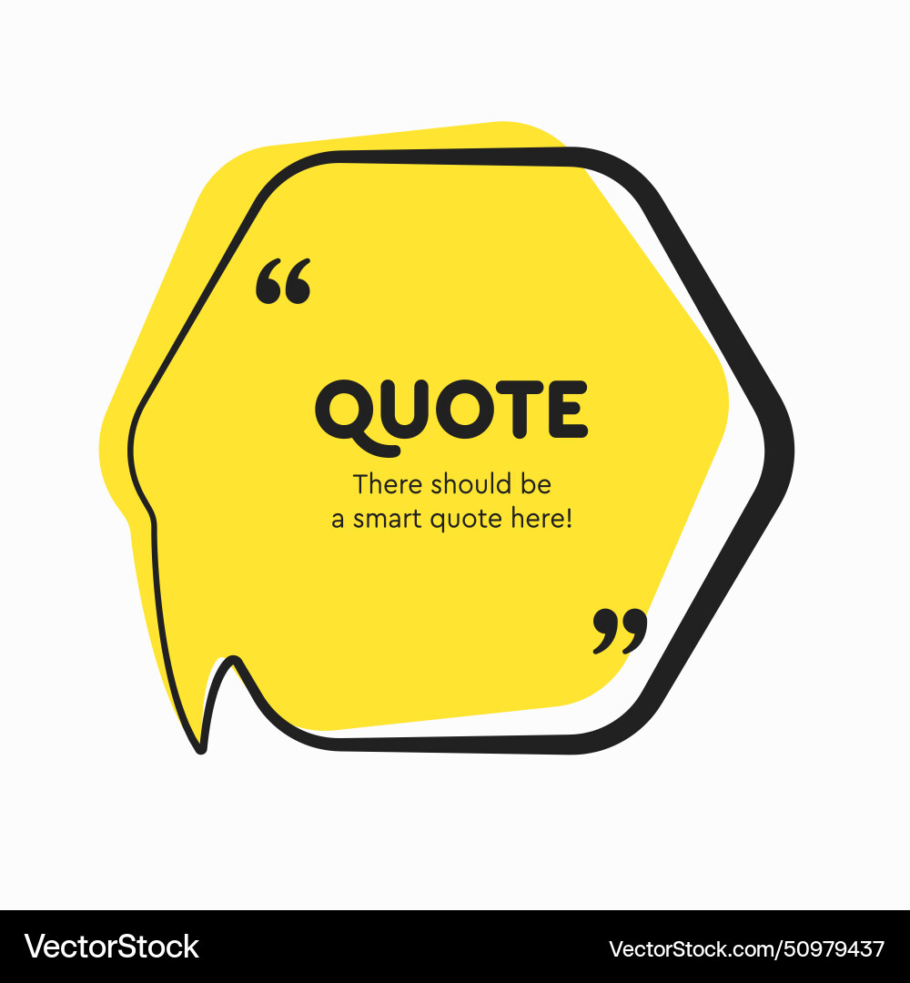 Quote frame blank text boxes message Quote frame blank text boxes message Vector Image