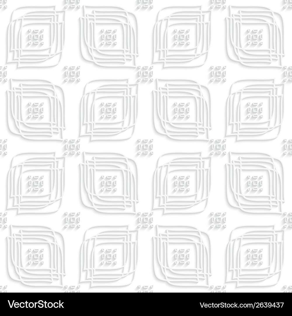 White linear leaves and rounded rectangle groups Vector Image