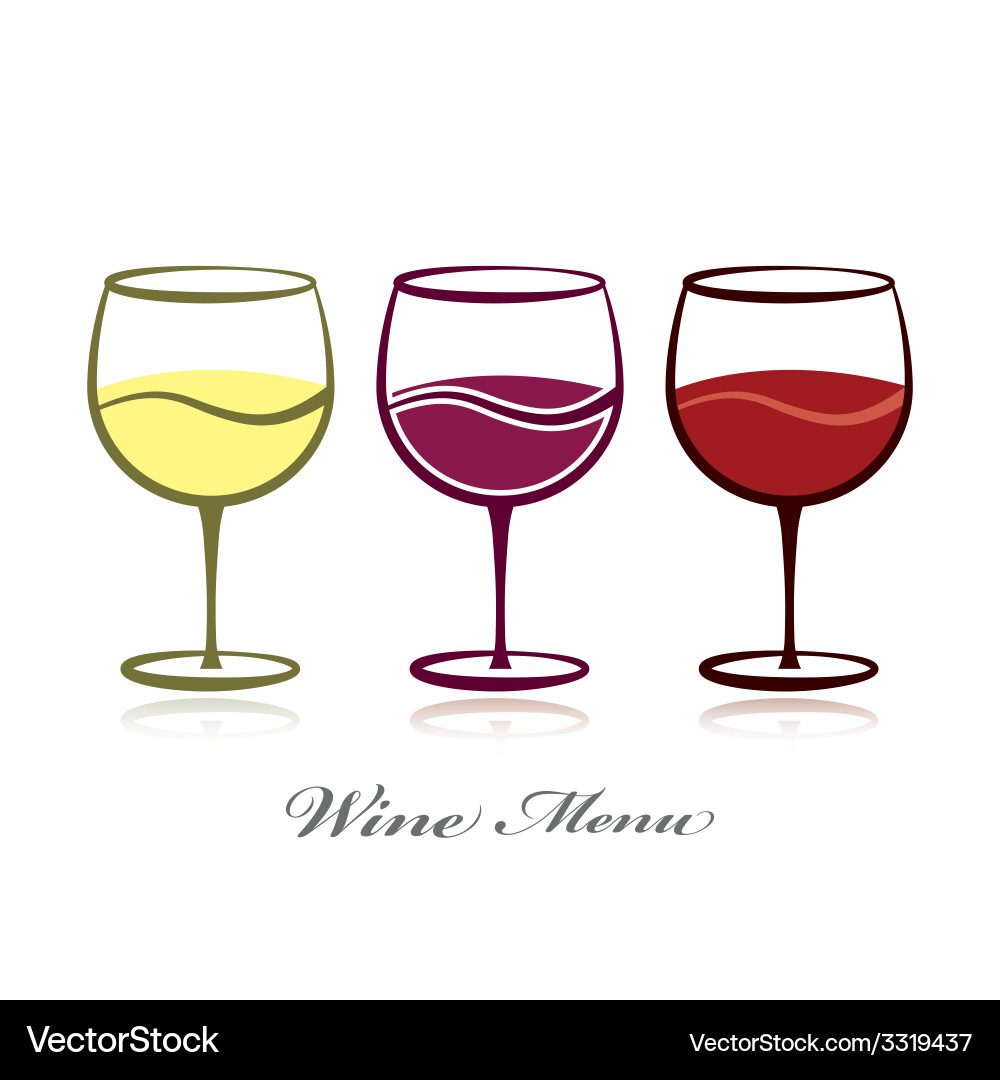 Wine glasses Royalty Free Vector Image - VectorStock