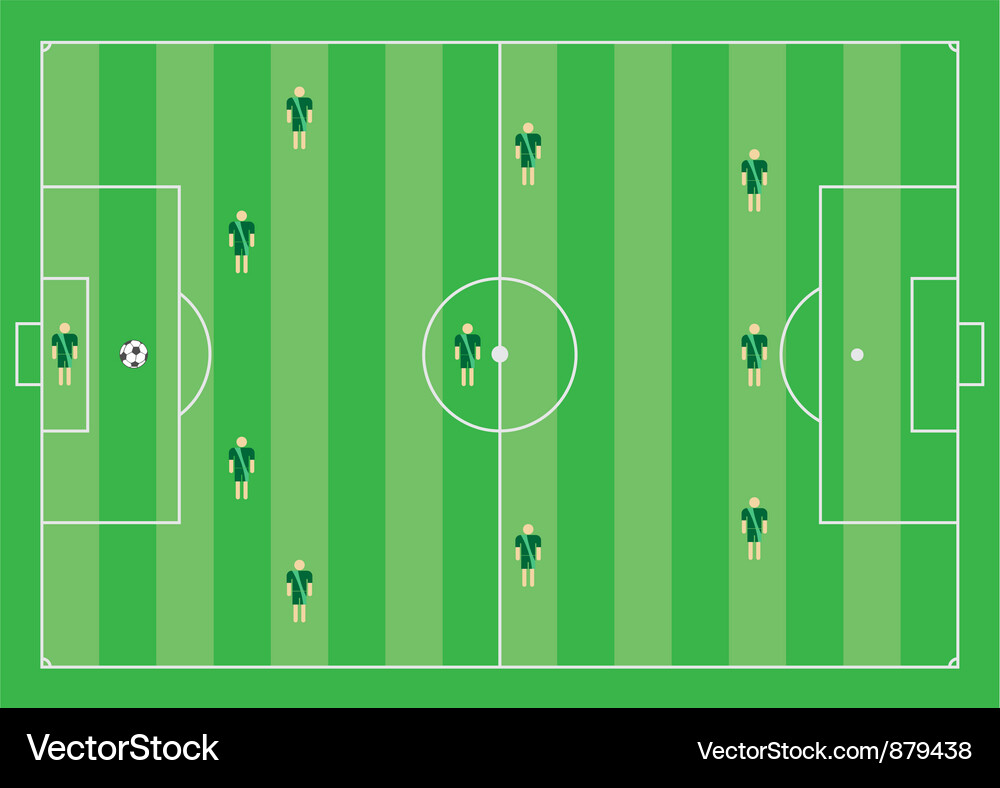 4-3-3 soccer scheme Vector Image