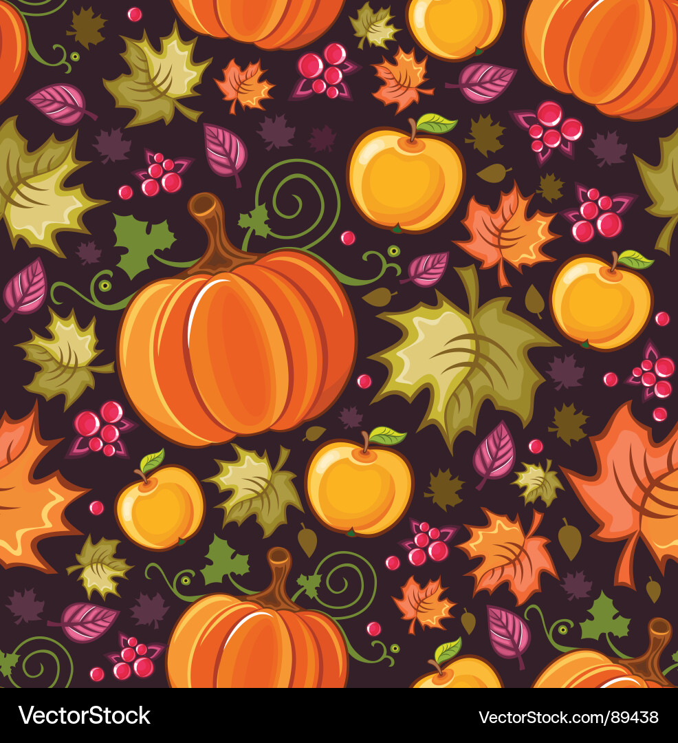 Autumn Leaf Pattern Background vector image