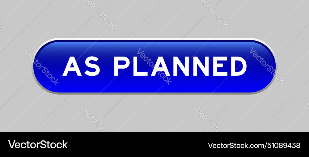 Blue color capsule shape button with word Blue color capsule shape button with word vector image