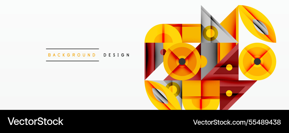 Dynamic geometric composition with sharp angles Vector Image