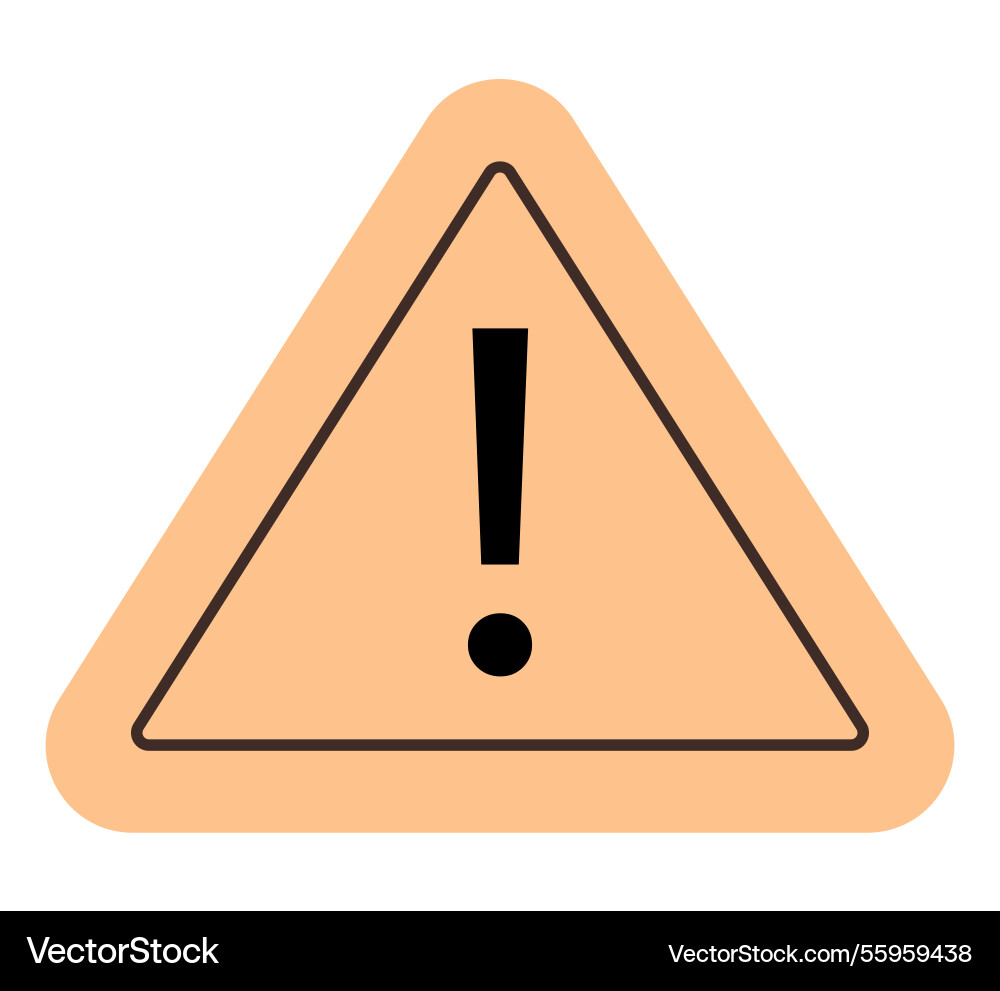 Exclamation mark inside triangle warning sign for Vector Image
