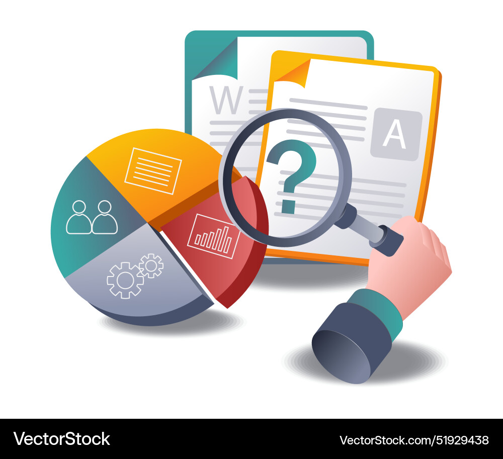 Exploring startup business information analysis Exploring startup business information analysis vector image