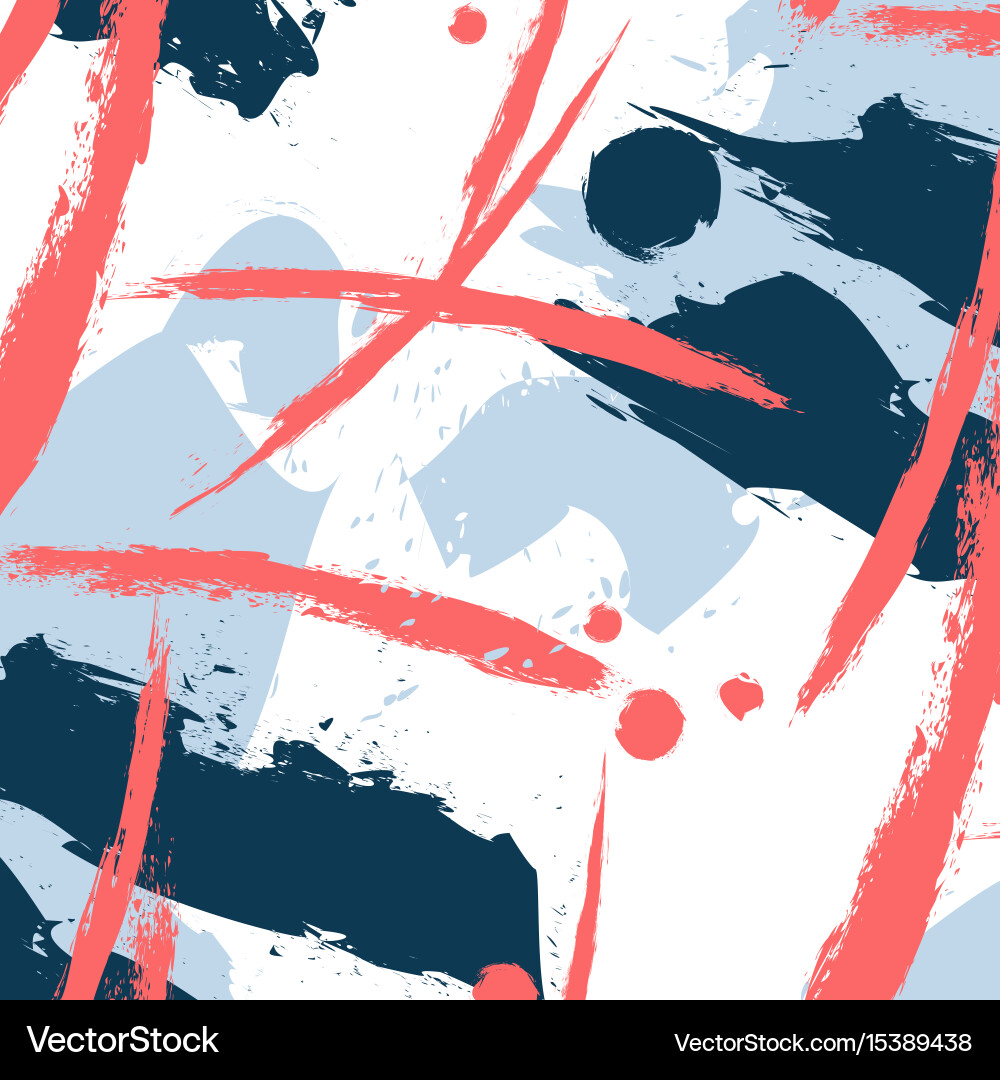 Fantasy pattern with brushstroke elements vector image