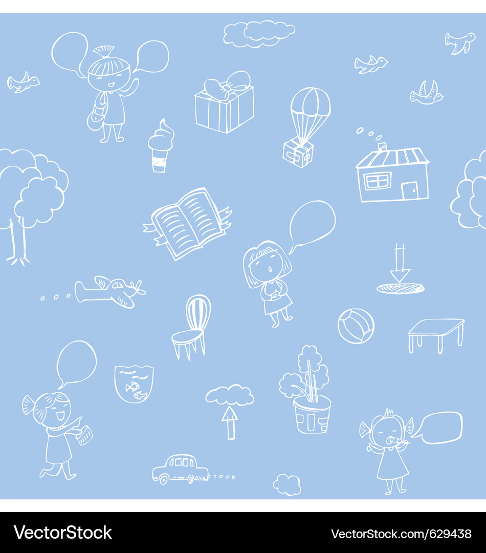 Seamless sketch patterns Vector Image