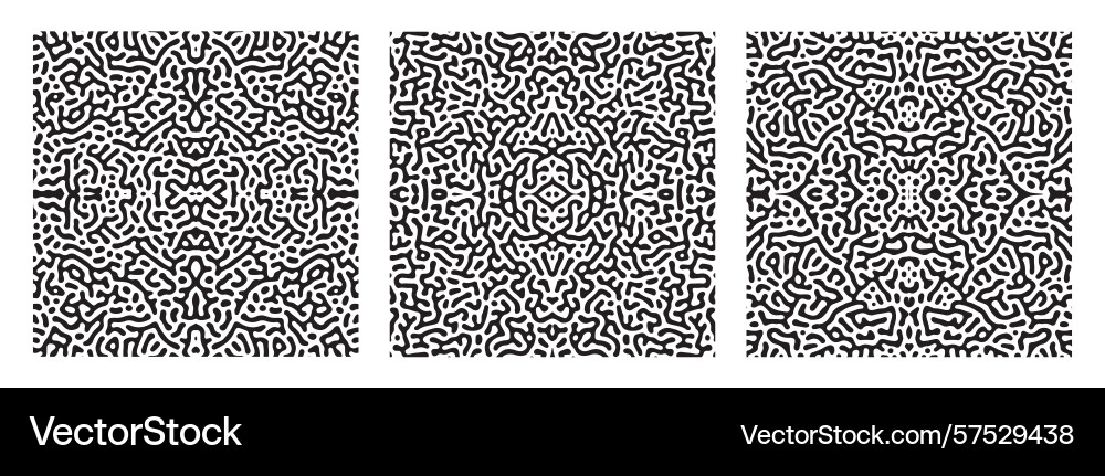 Set of abstract turing symmetric background Set of abstract turing symmetric background vector image