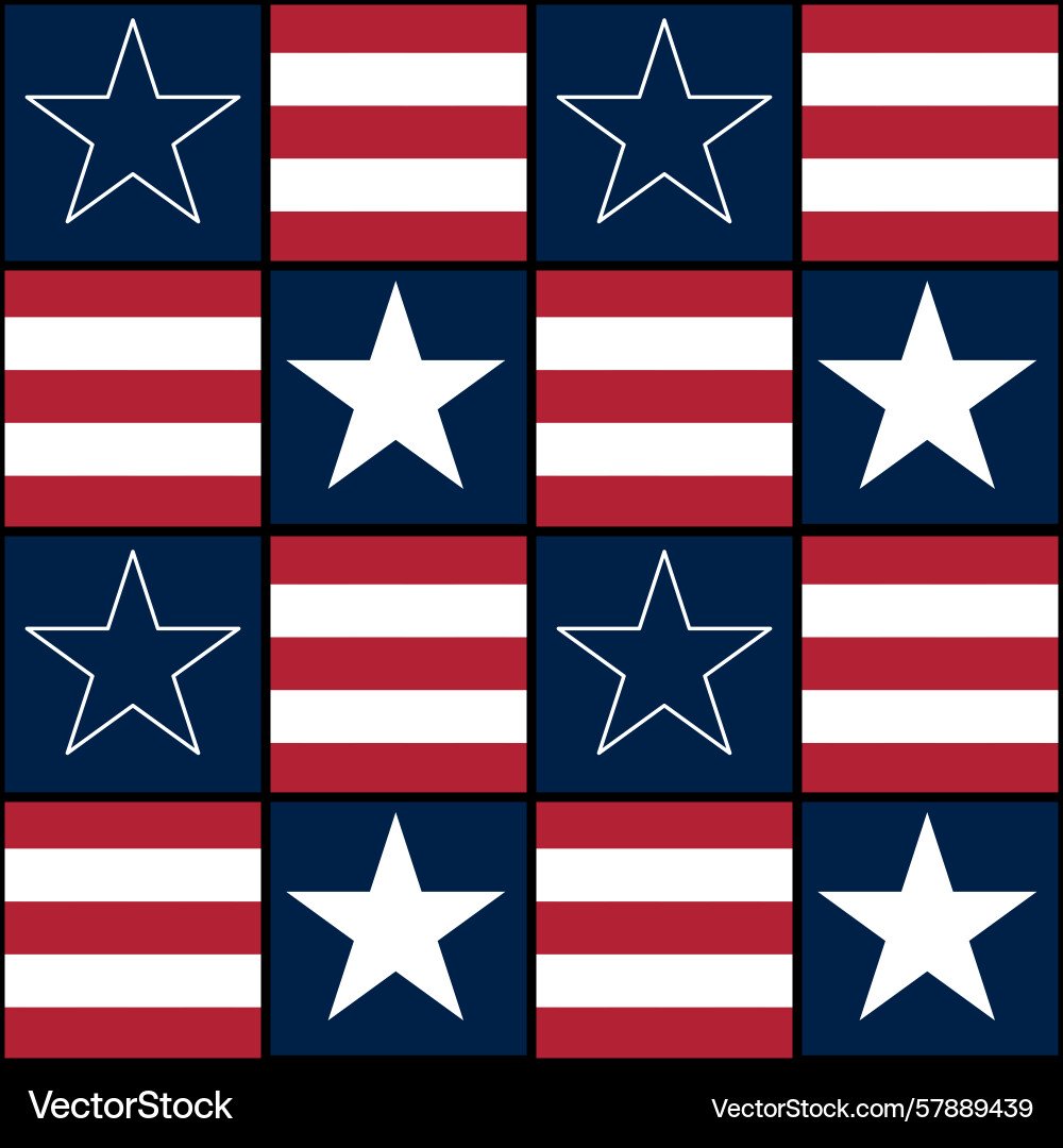 A repeating pattern of stars and stripes A repeating pattern of stars and stripes Vector Image