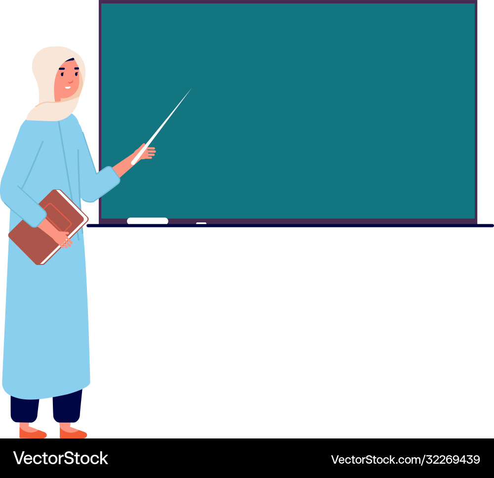 Arab woman teacher muslim businesswoman vector image