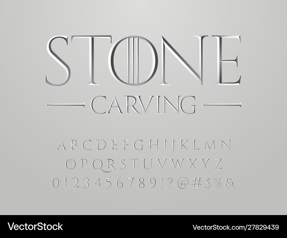 Chisel font Chisel font vector image