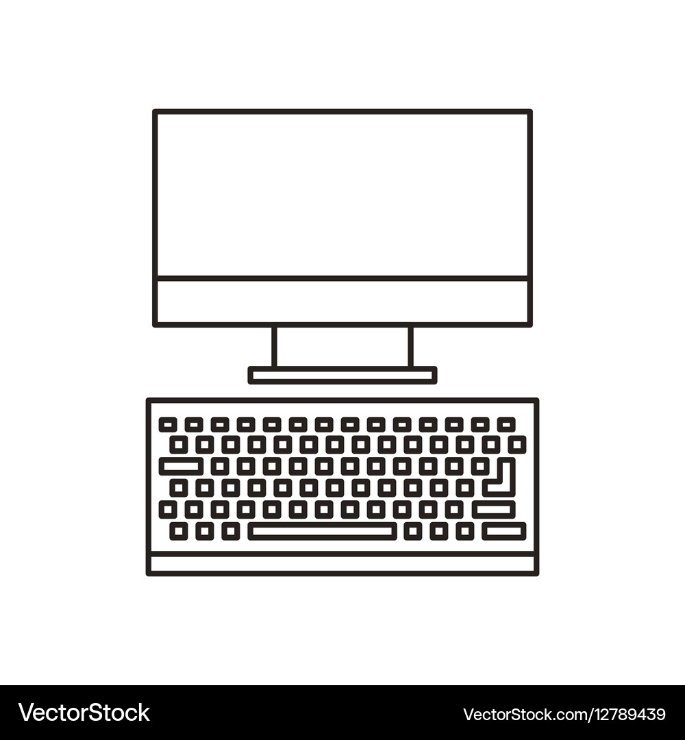 Computer device icon Vector Image