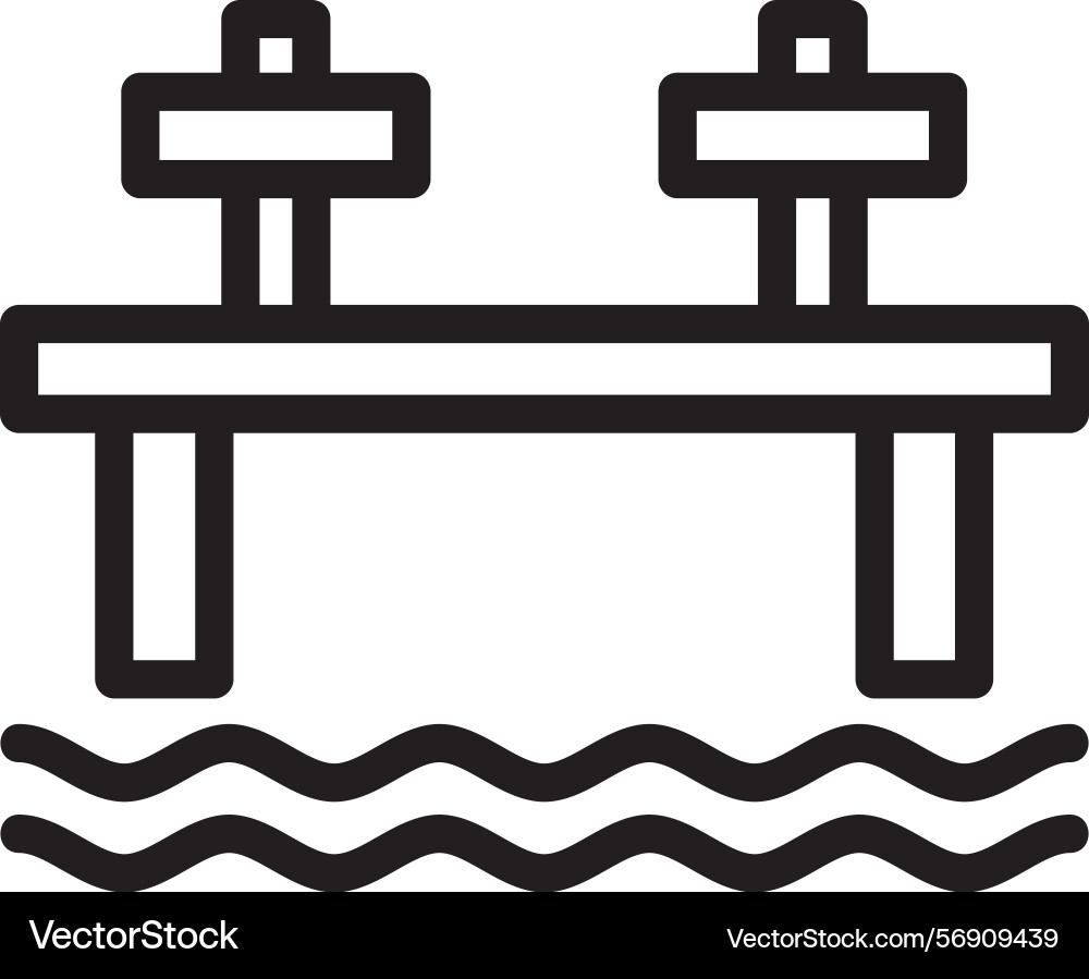Dock linear style icon design Vector Image