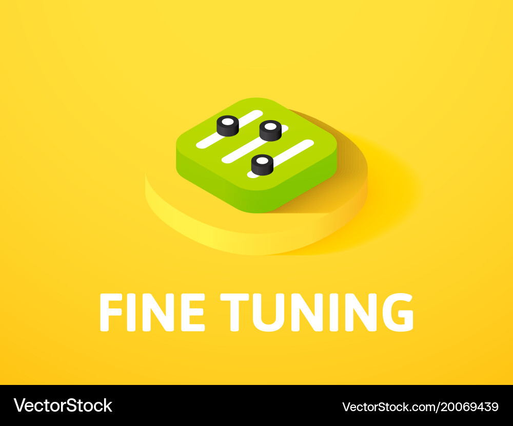 Fine tuning isometric icon isolated on color vector image