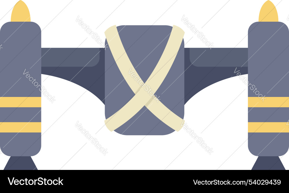 Futuristic spaceship floating with engines firing Futuristic spaceship floating with engines firing vector image