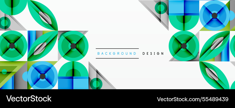 Geometric abstract composition with intersecting Vector Image