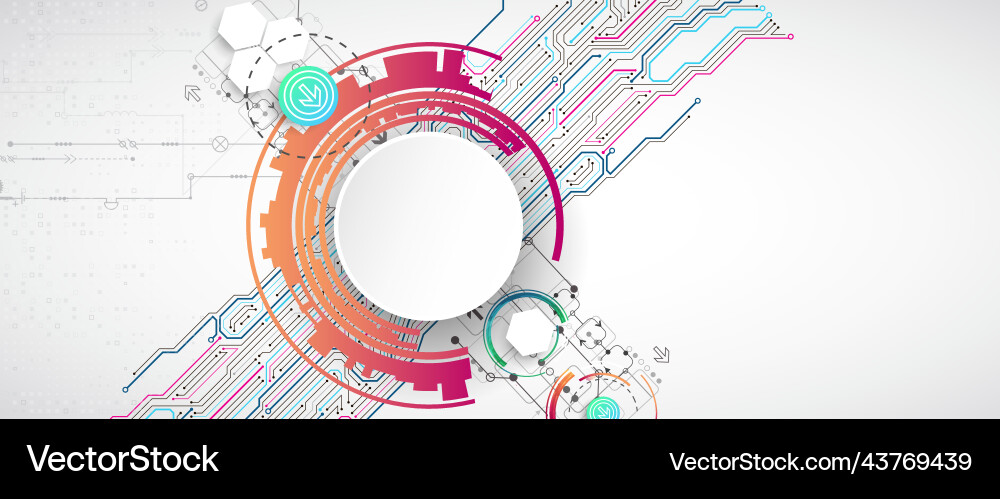 Hi-tech digital technology and engineering theme Hi-tech digital technology and engineering theme vector image