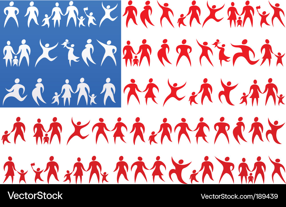 Human USA Flag vector image