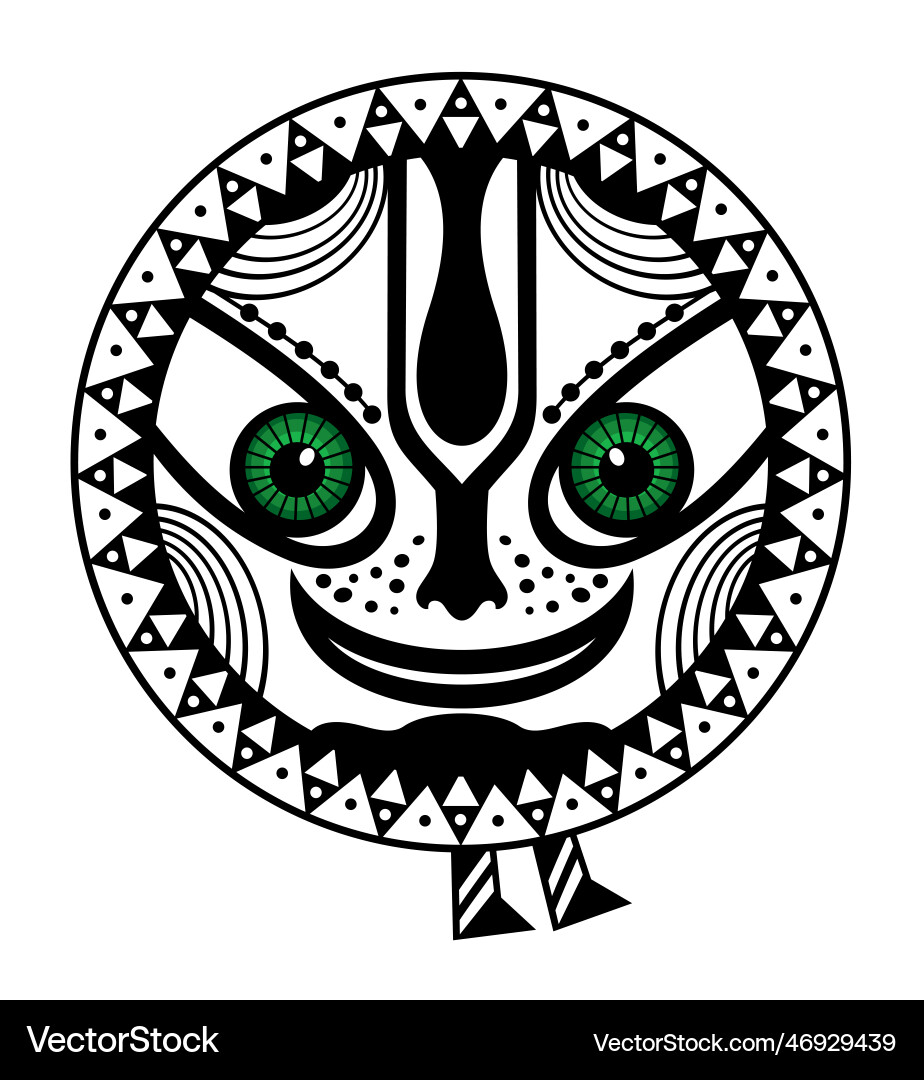 Runde Tattoo Maske Runde Tattoo Maske vektorbild