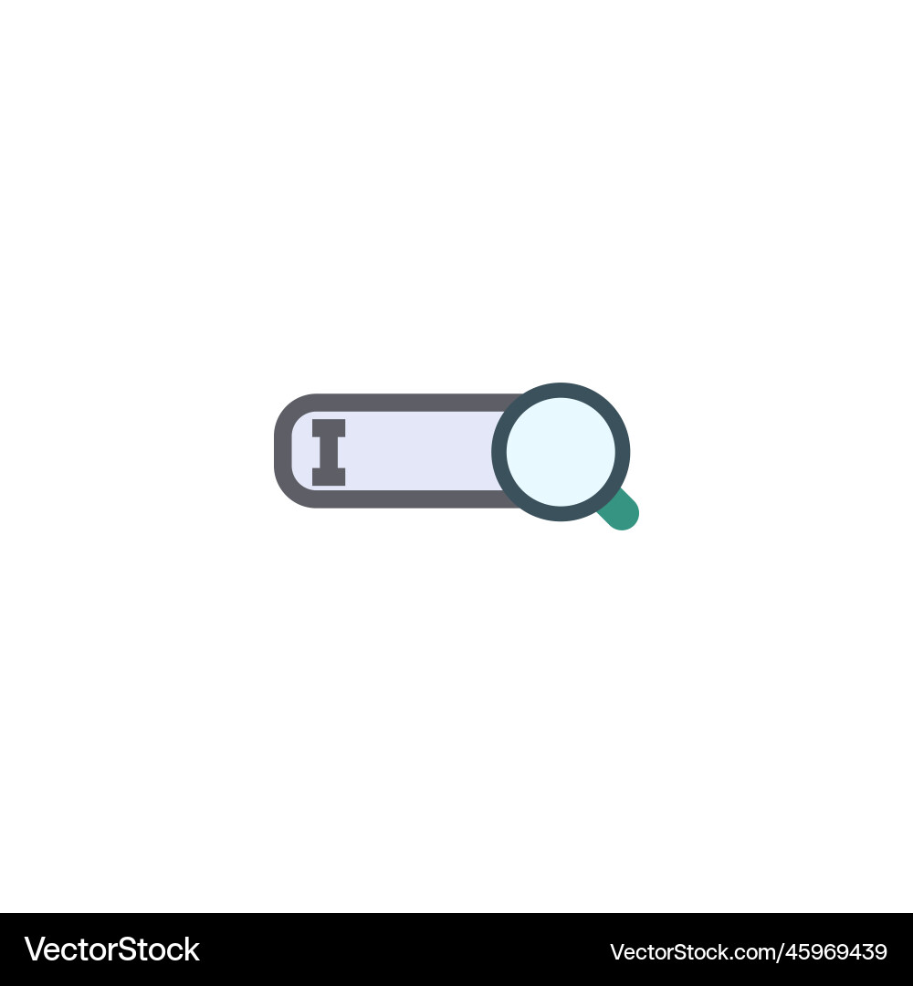 Search engine creative icon flat multicolored Vector Image