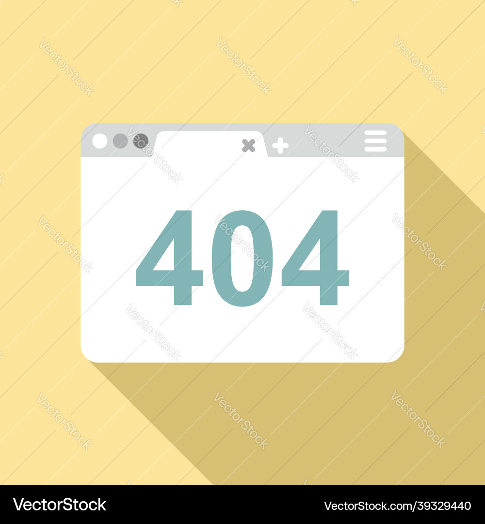 Browser error icon flat window computer Browser error icon flat window computer vector image