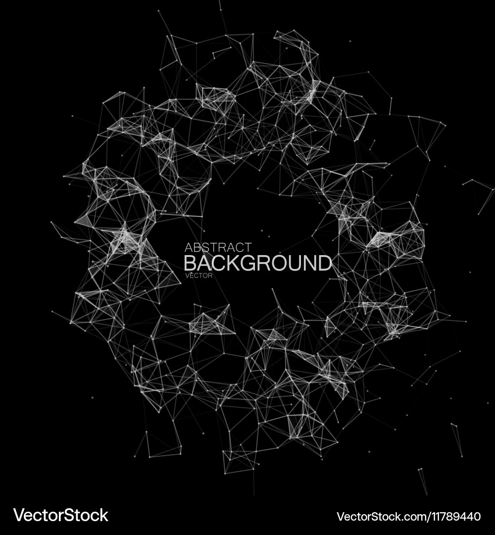 Complex Particle Network Background vector image