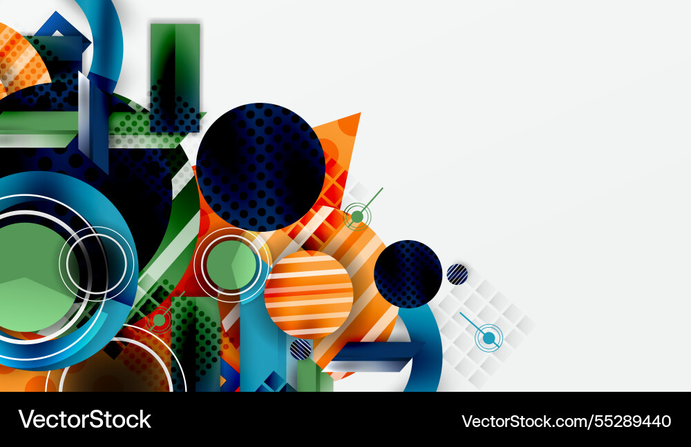 Dynamic complex geometric abstract background vector image