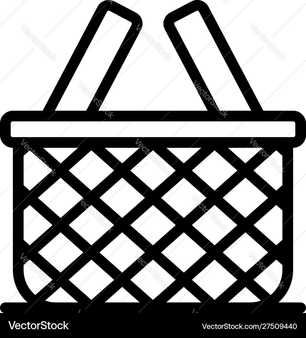Empty wicker icon outline style Empty wicker icon outline style Vector Image