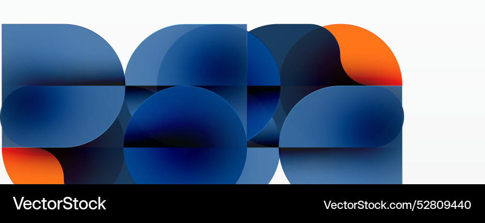 Minimal round shapes geometric abstract background Vector Image