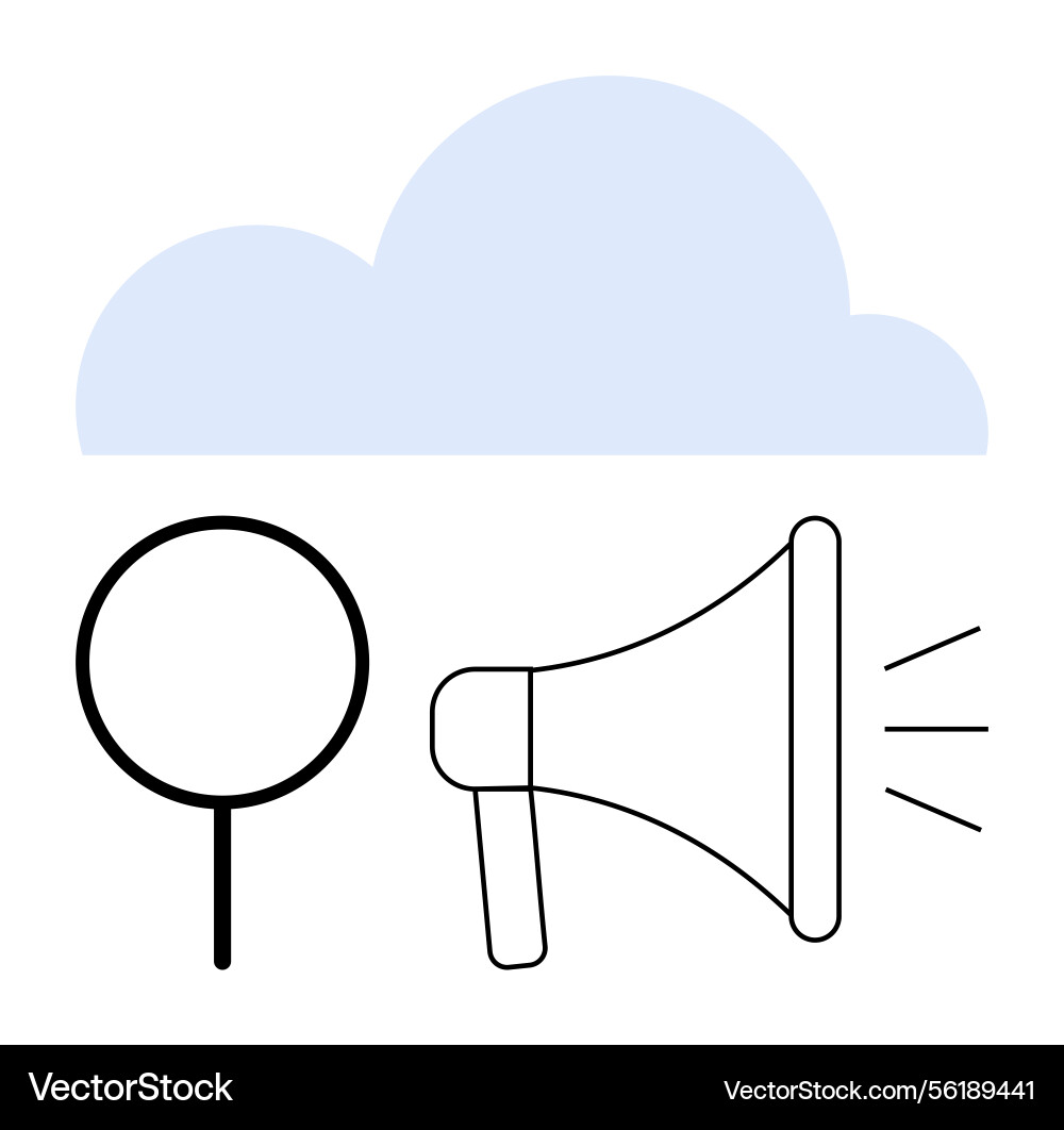 Amplifying messages with cloud connectivity Amplifying messages with cloud connectivity vector image