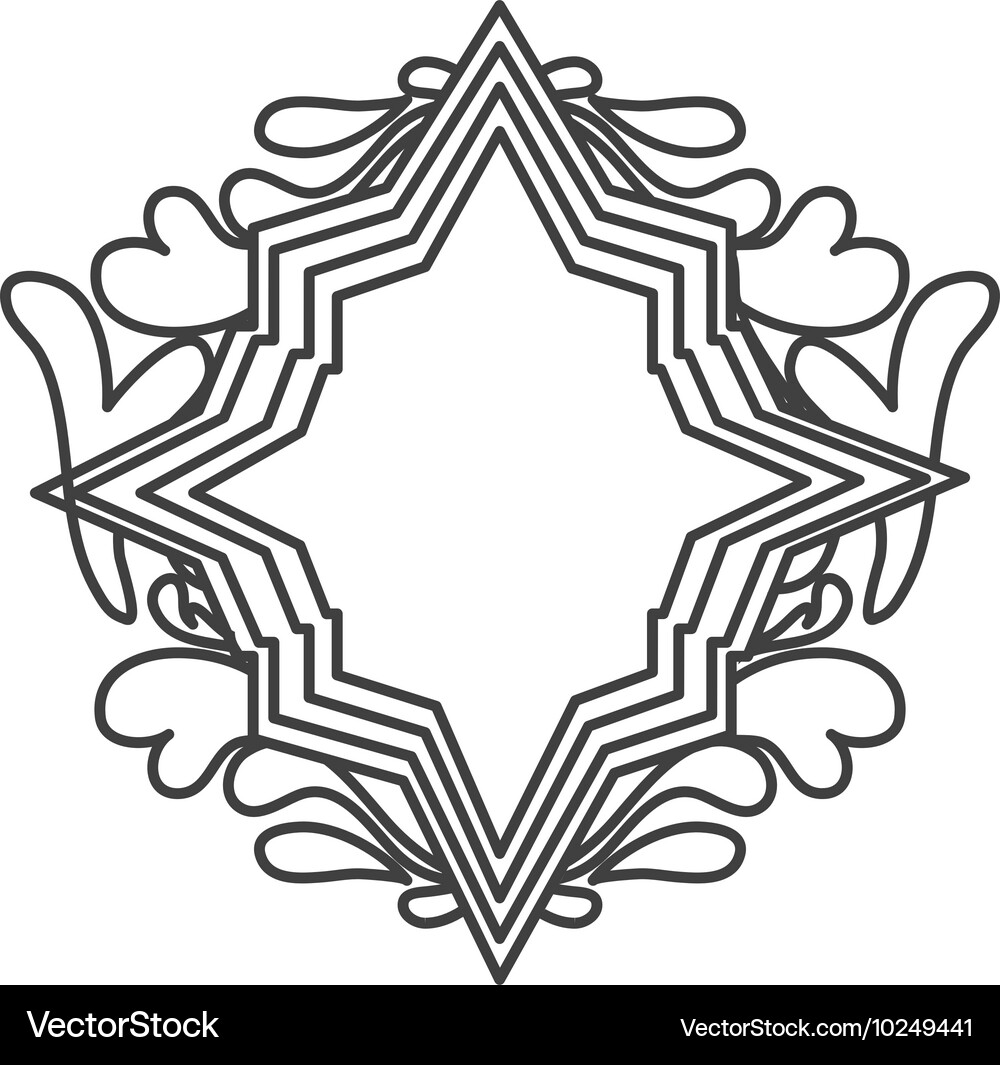 Angular vintage frame icon Vector Image
