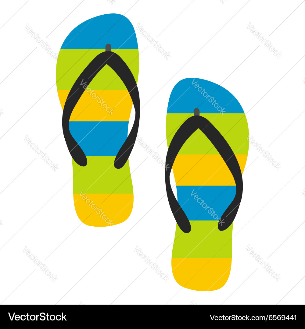 Beach slippers icon Royalty Free Vector Image - VectorStock