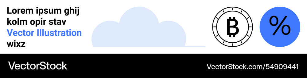 Cloud storage with bitcoin integration Vector Image