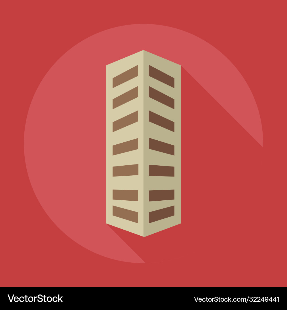 Flat modern design with shadow icons building Flat modern design with shadow icons building Vector Image
