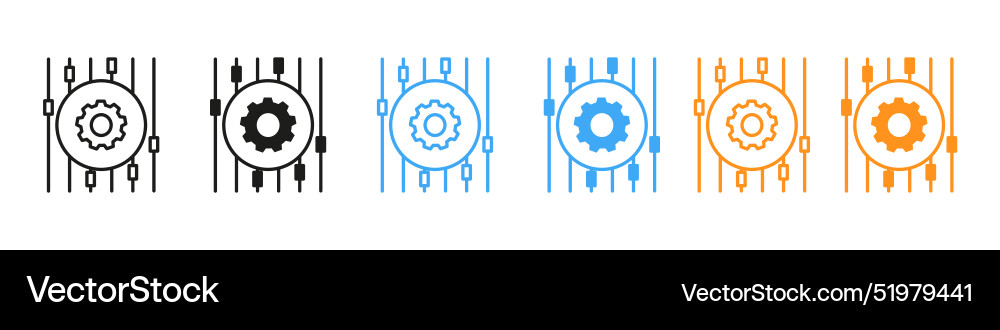 Mass customization icon mark in filled style vector image