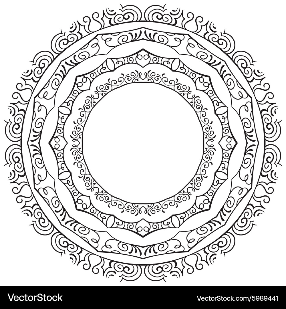 Set of round frames on a white background Vector Image