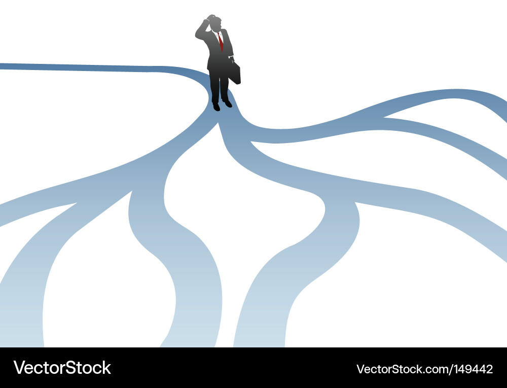 Difficult Choices and Uncertainty Vector Image