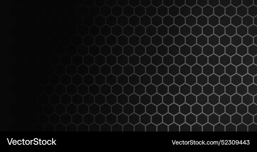 Abstract hexagonal pattern dark backdrop vector image