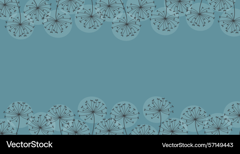 Background with dandeliion border Vector Image