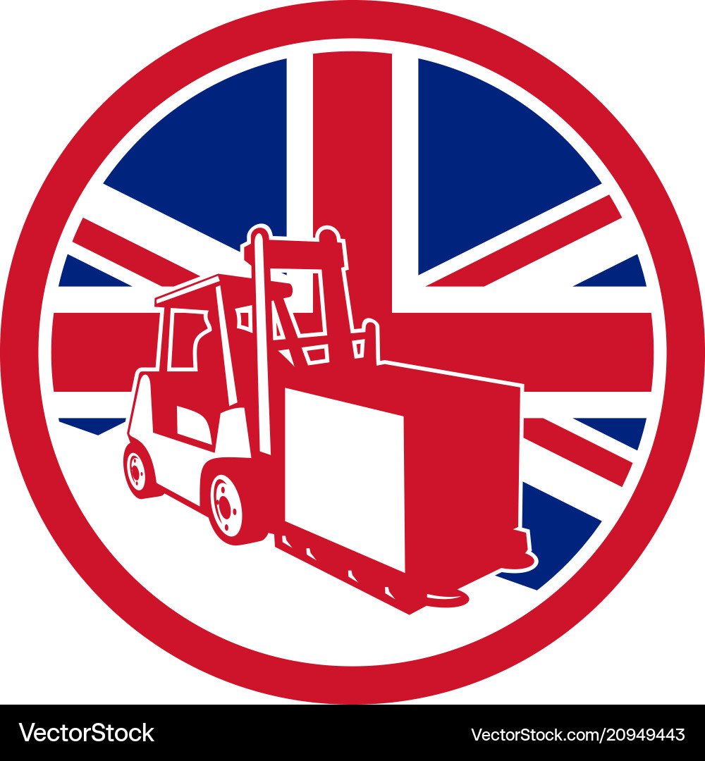 British logistics union jack flag icon British logistics union jack flag icon Vector Image