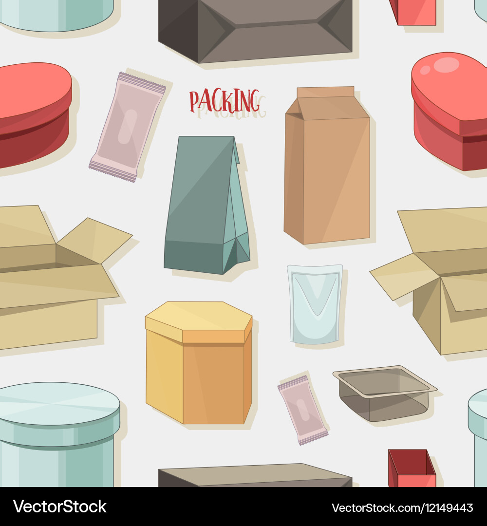 Packing collection pattern vector image