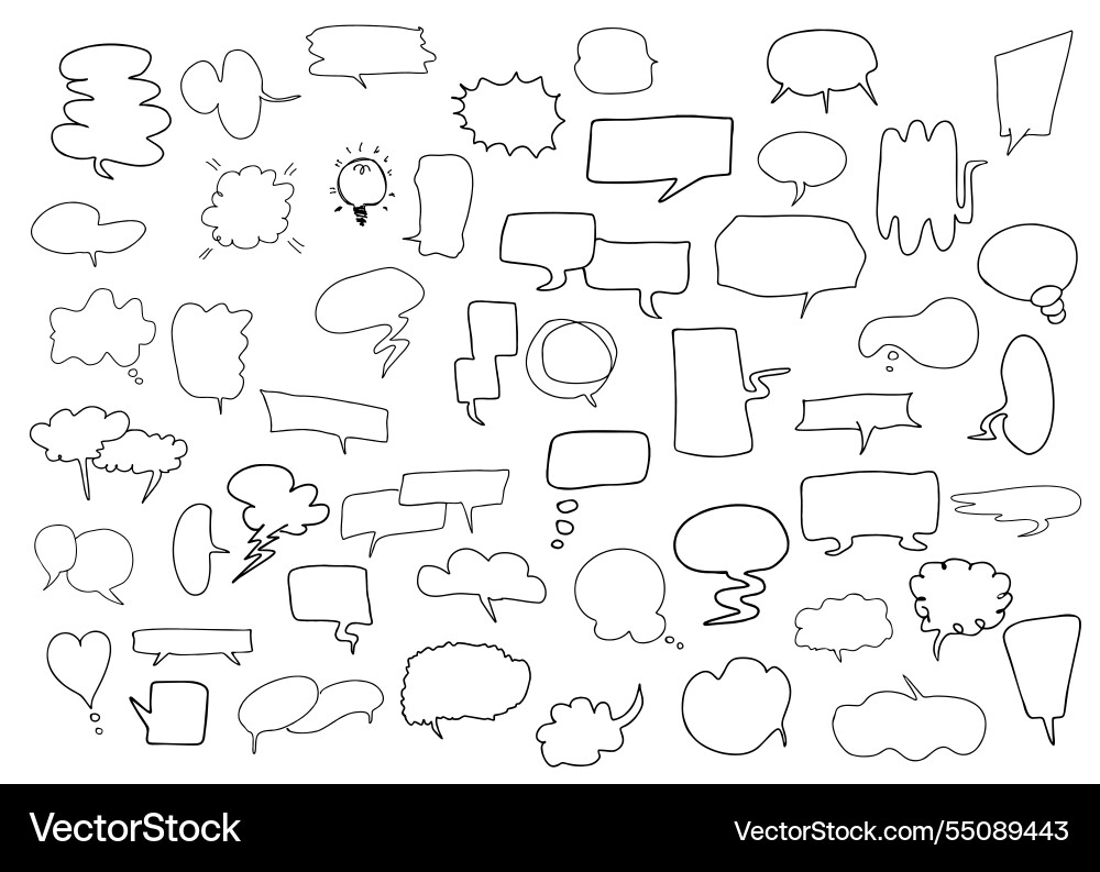 Speech bubbles drawing chat inbox dialog message Speech bubbles drawing chat inbox dialog message vector image