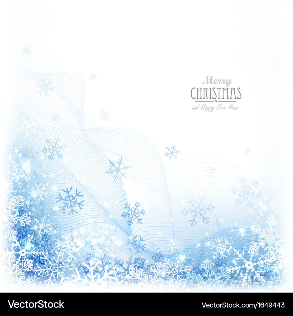 Winter Snowflake Background Vector Image
