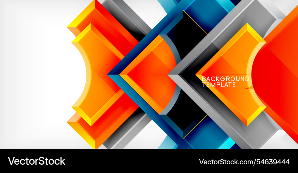 Arrow with round elements color geometric shapes Arrow with round elements color geometric shapes vector image