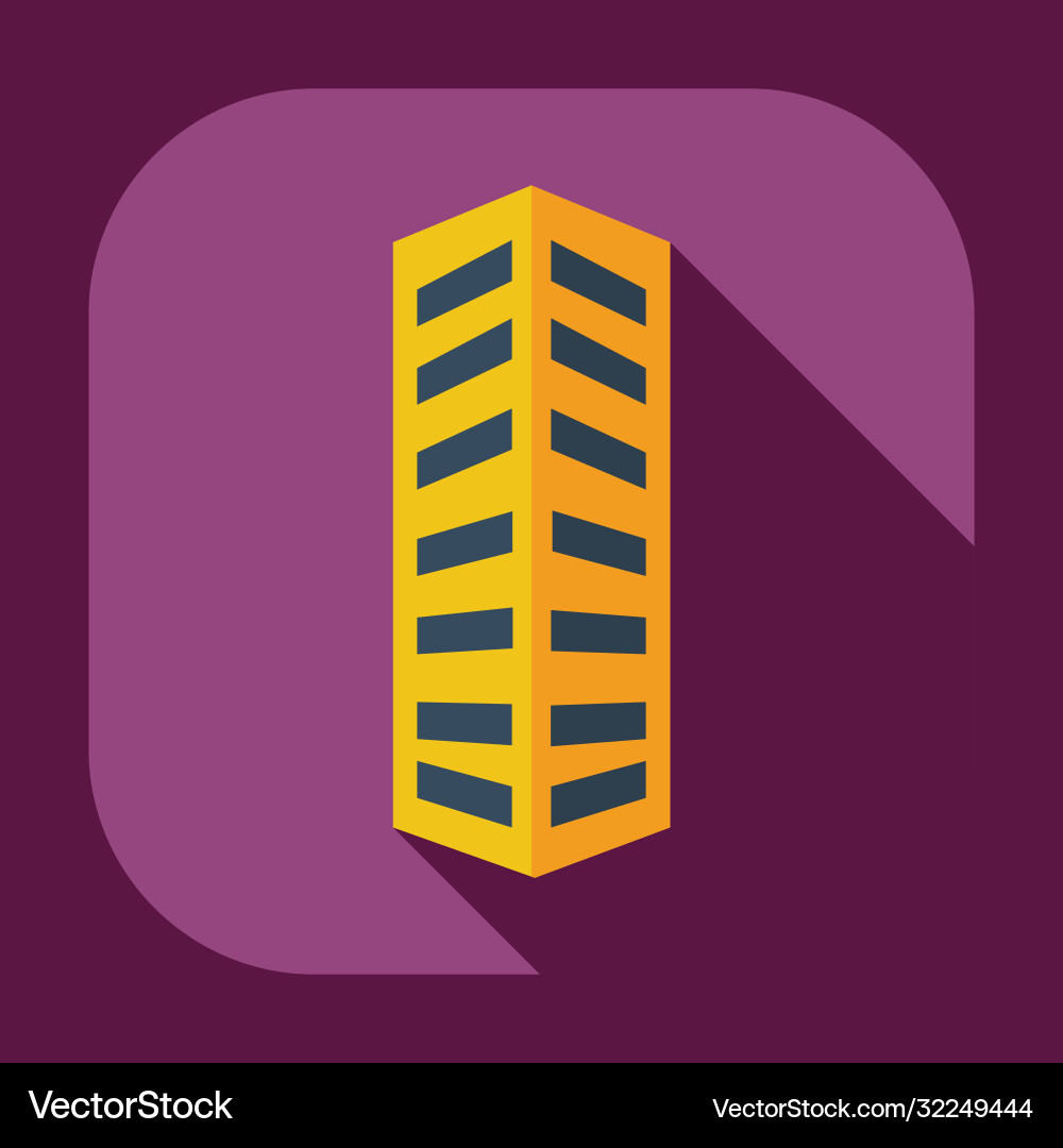 Flat modern design with shadow icons building vector image