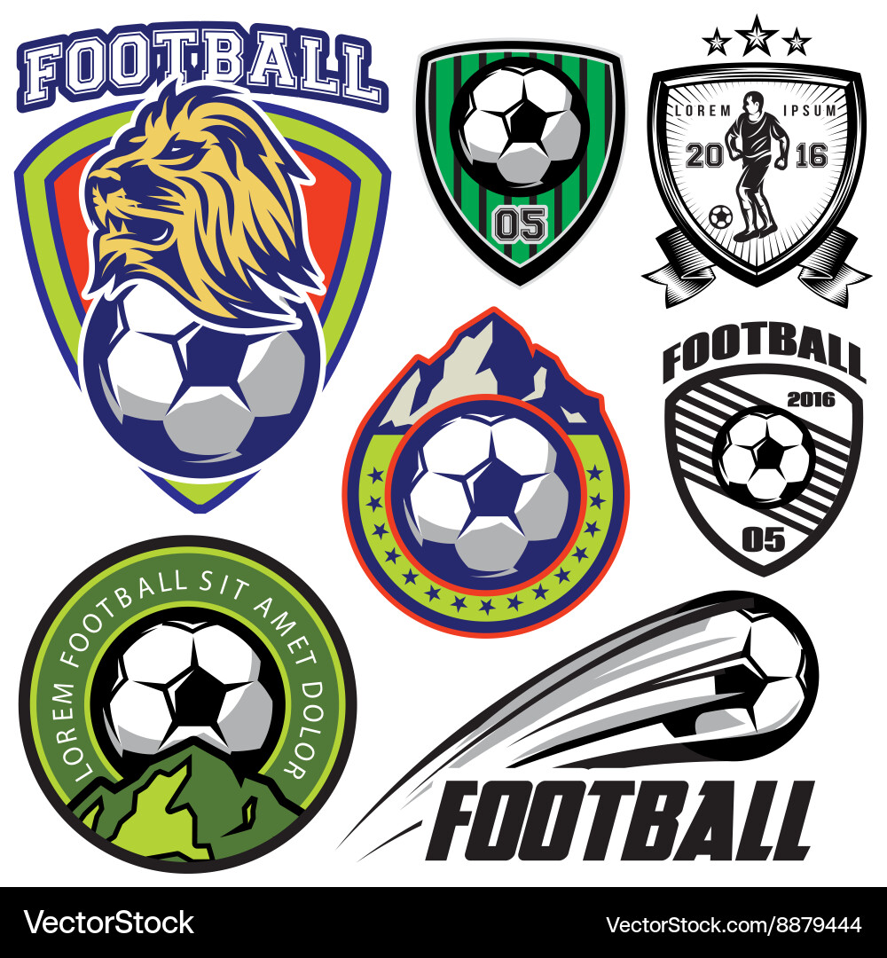 Football Logo Set vector image