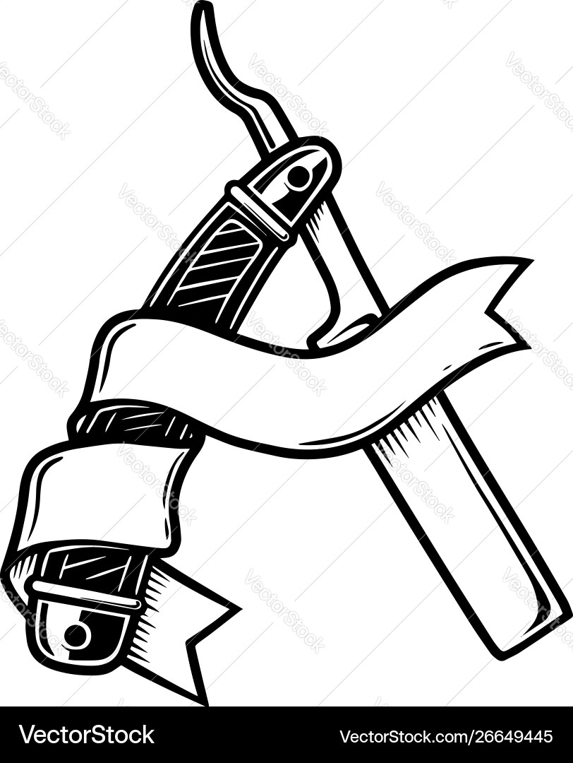 Barber razor isolated on white background design Vector Image