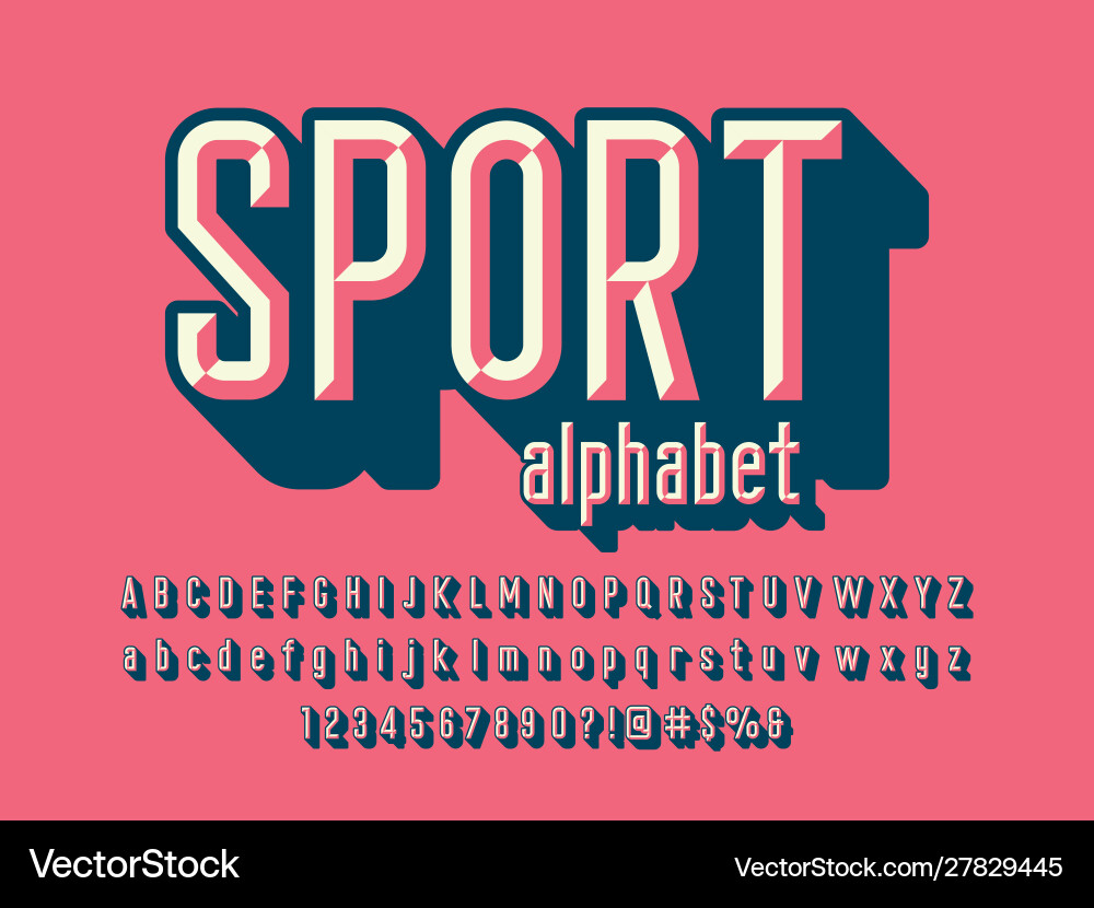 Chisel Font - Alphabet Set vector image