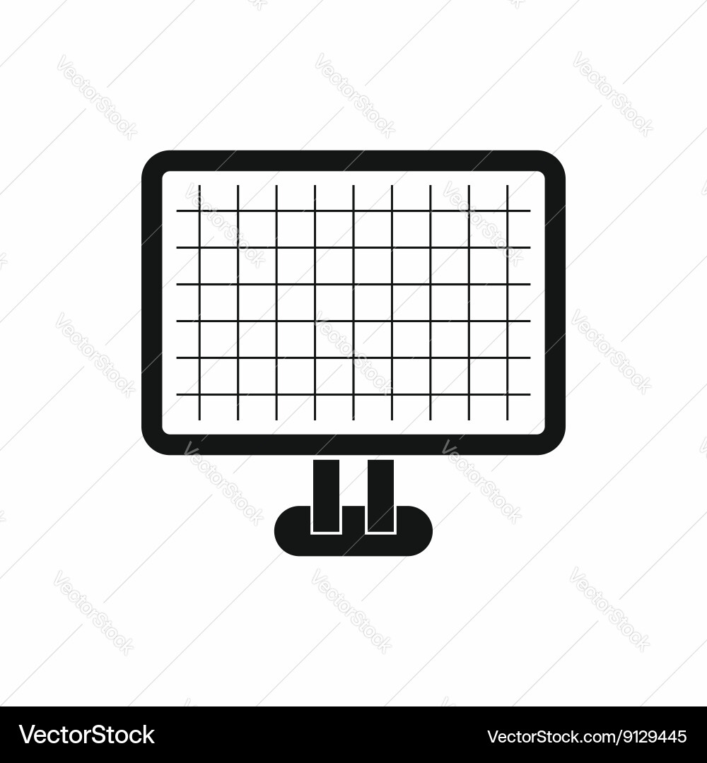 Computer monitor icon simple style Vector Image